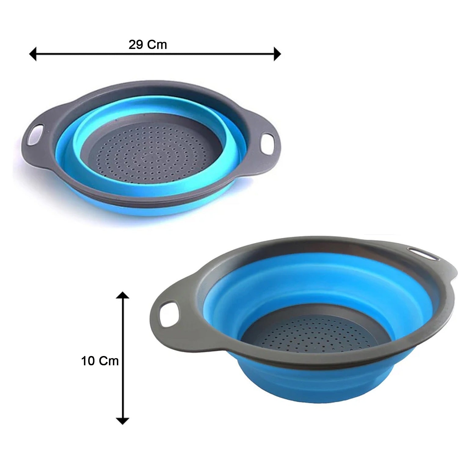 Round Silicone Strainer | Foldable, Heat-Resistant Kitchen Colander (1 Pc)