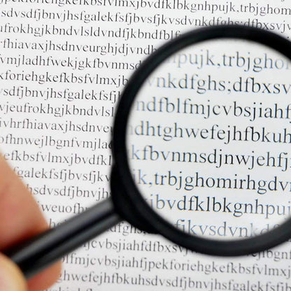 Magnifying Glass Lens Reading Aid – Real Glass Handheld Magnifier with Plastic Handle, 50mm Lens (1 Pc)