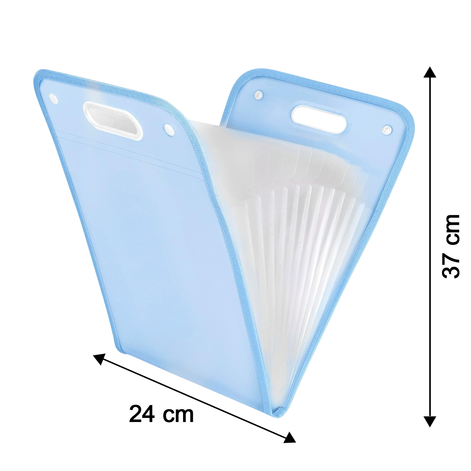 13 Pocket Document File Folder with Handle – Expanding Plastic File Organizer for Certificates, Office Papers, School Assignments and Travel Documents