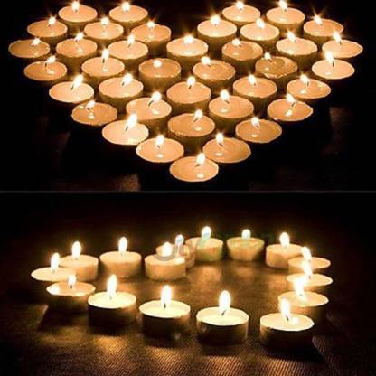 LED Flameless Tealight Candles White Battery Operated Flickering Tea Lights for Diwali, Weddings, Parties, Home Decoration and Festival Décor (1 Set)