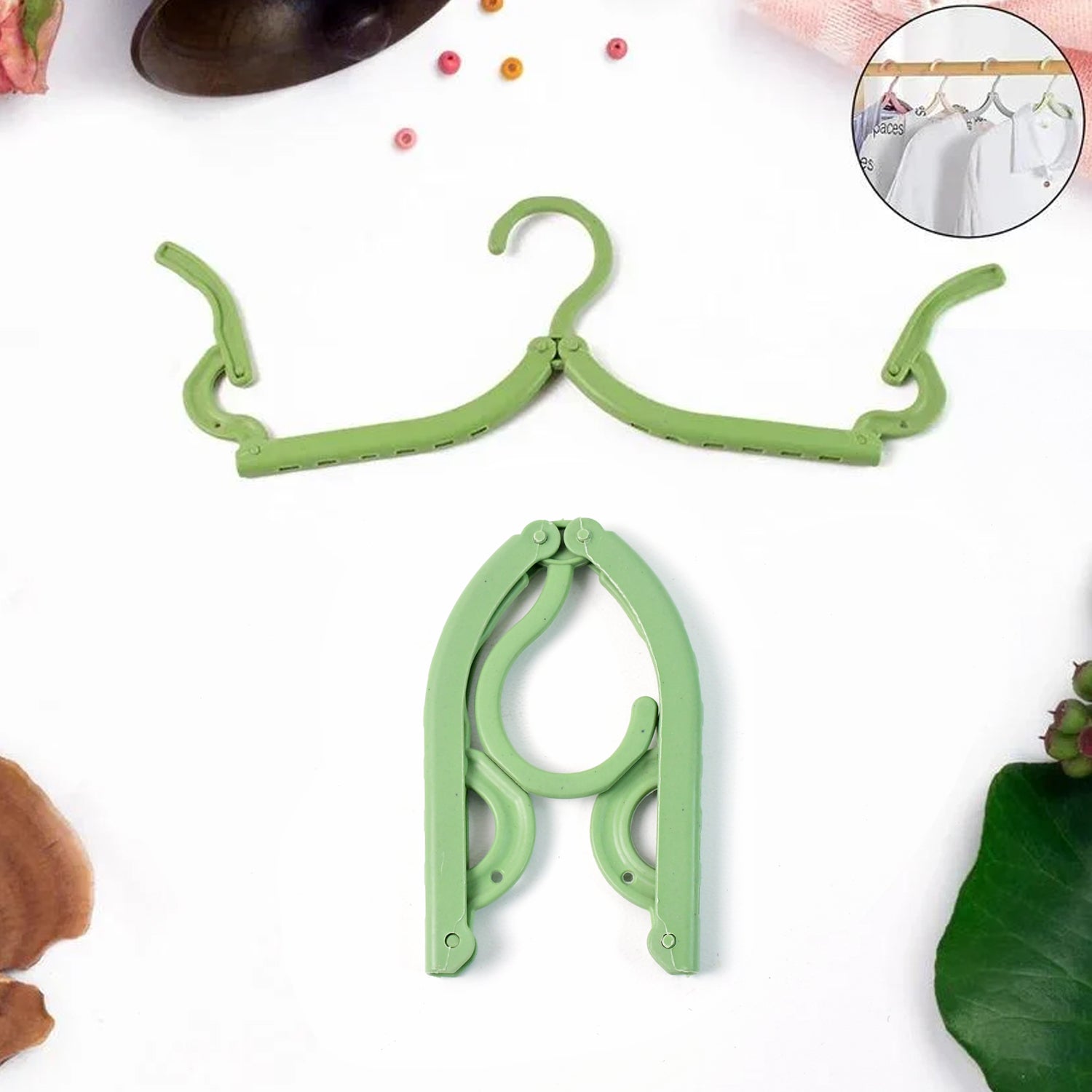 Portable Folding Travel Clothes Hanger Foldable ABS Drying Rack for Shirts Pants Dresses Suits Scarves Socks Underwear and Travel Wardrobe Organizer (1 Pc)