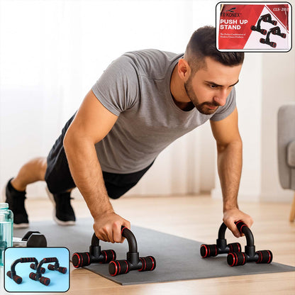 Heavy Duty Push Up Bars Stand for Home Workout Non Slip Handles and Sturdy Base for Chest Arm Shoulder and Core Training (Set of 2 Pcs)