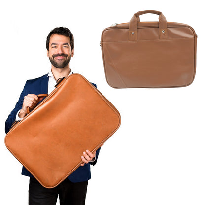 Multipurpose Faux Leather Laptop Messenger Bag for Men and Women with Multiple Compartments for Office, Business, Travel and MacBook