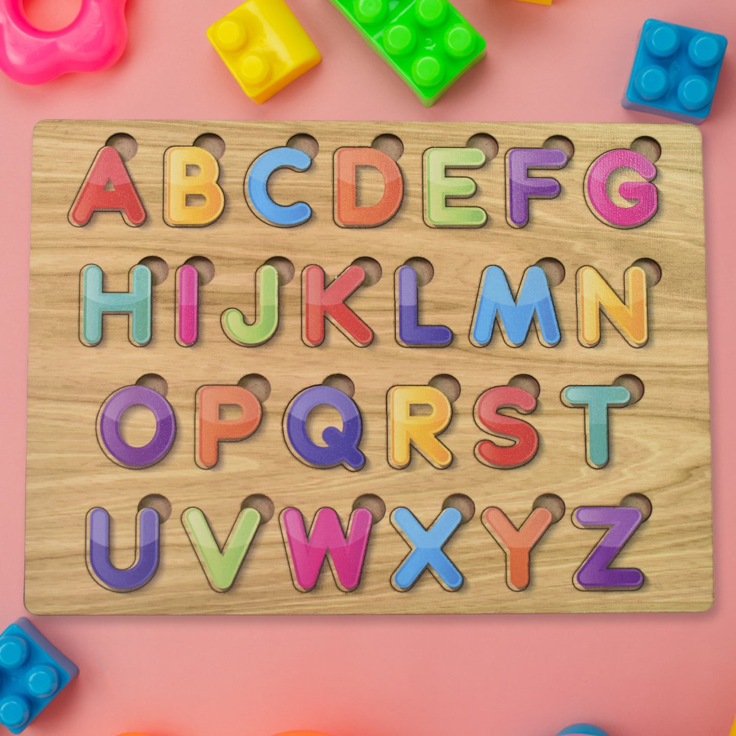 Wooden Puzzle Learning Board For Kids - (1 Pc Mix Design Random)