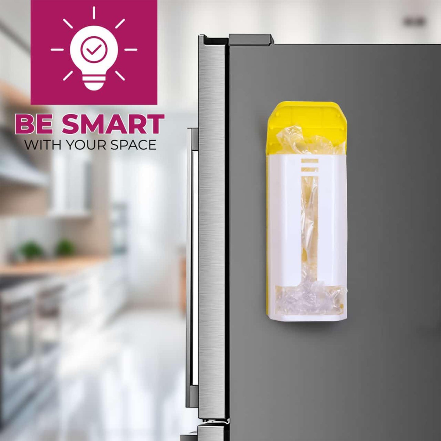 Wall-Mounted Plastic Bag Dispenser - (1 Pc)