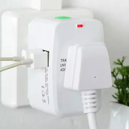 Universal Travel Adapter with Dual USB Charger Ports International All in One Multi Plug Adapter for Travel Home Office and Business Trips (1 Pc)