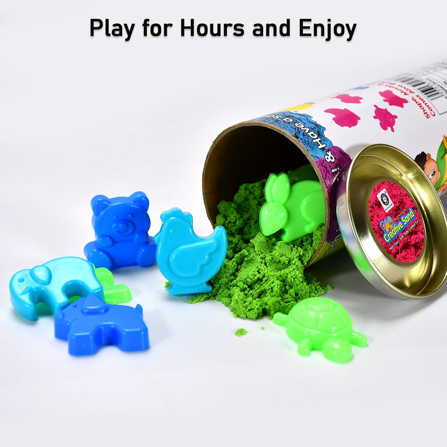 Creative Kinetic Sand for Kids Natural Soft Sand Clay Kit for Creative Learning, Sensory Play and DIY Molding Activities