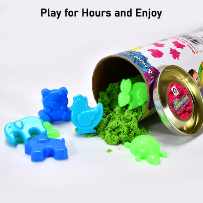 Creative Kinetic Sand for Kids Natural Soft Sand Clay Kit for Creative Learning, Sensory Play and DIY Molding Activities