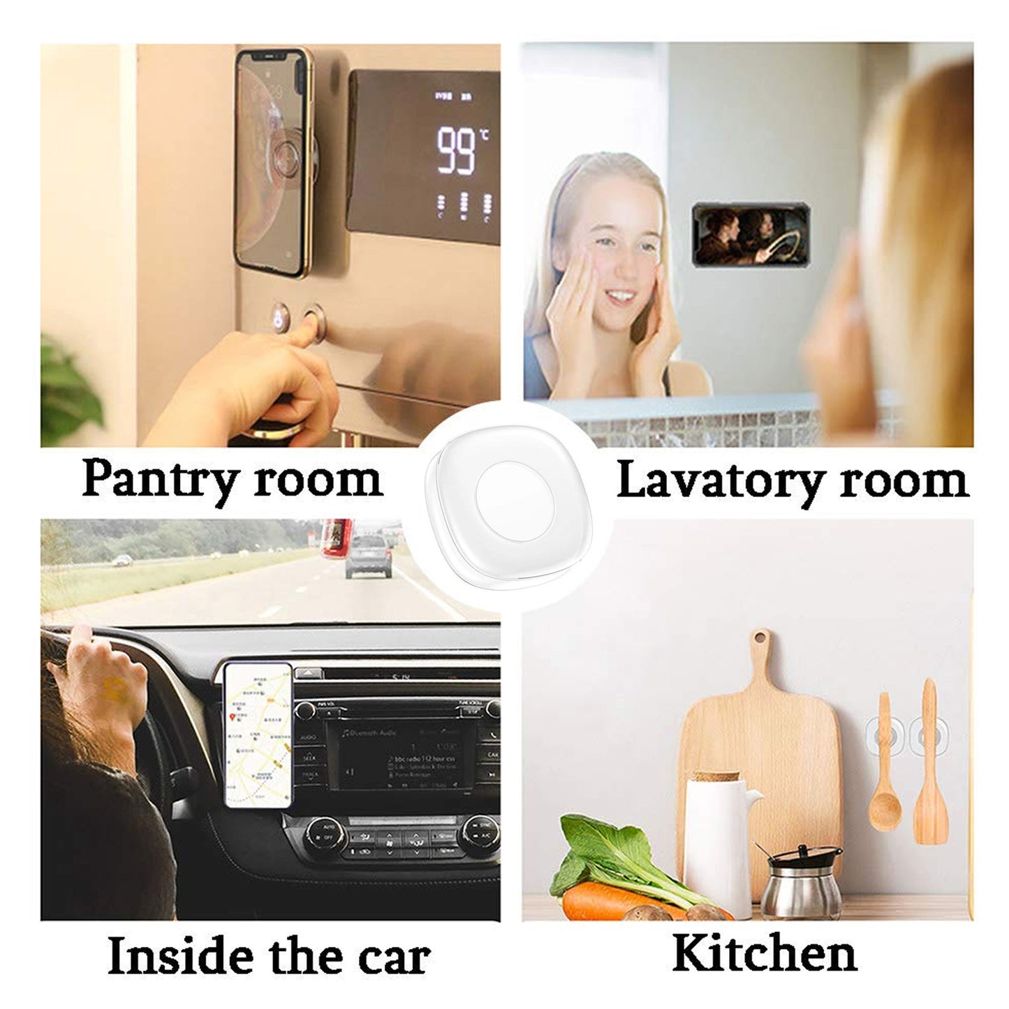 Multi Purpose Square Nano Gel Pad Anti Slip Double Sided Adhesive Gripping Pad Reusable Washable Transparent Sticky Pad for Mobile Car Home Office and Cable Management (1 Pc)