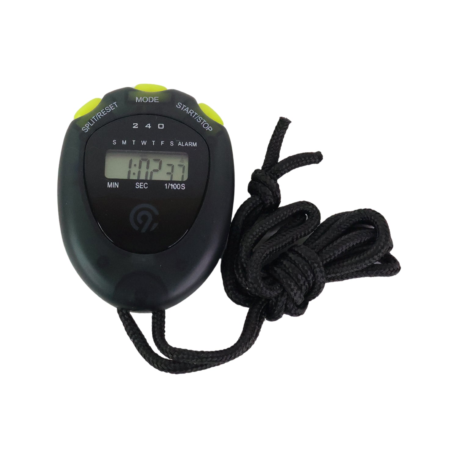 Digital Sports Stopwatch Timer with Split Timing, Alarm, Clock and Calendar Portable Handheld Stopwatch with Lanyard for Sports, Fitness and Training
