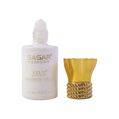 Sagar Java Positive Vibes Roll On Attar, Alcohol Free Long Lasting Fresh Perfume Oil for Men and Women, 9.9 ml