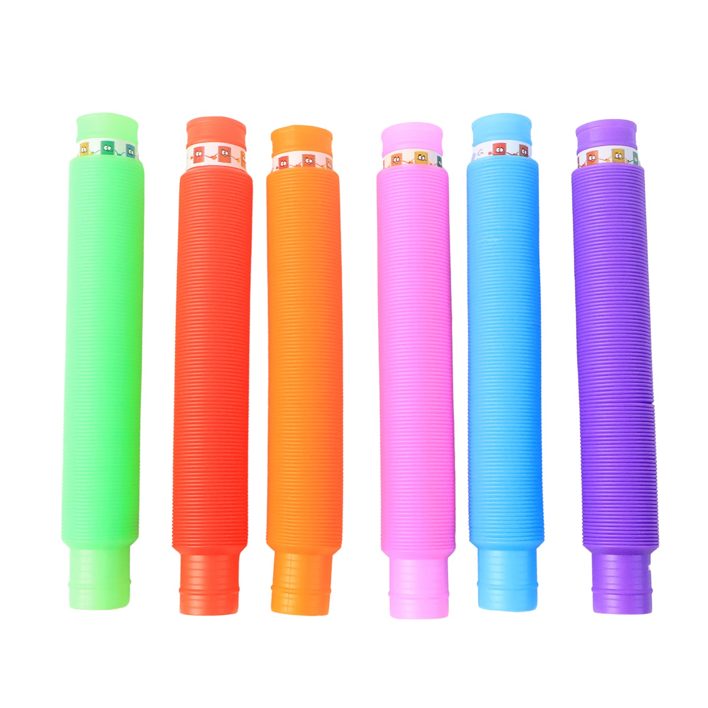 LED Glow Pop Tube Fidget Toy for Kids Stretchable Bendable Light Up Sensory Stress Relief Party Toy Pack of 1 Mixed Color