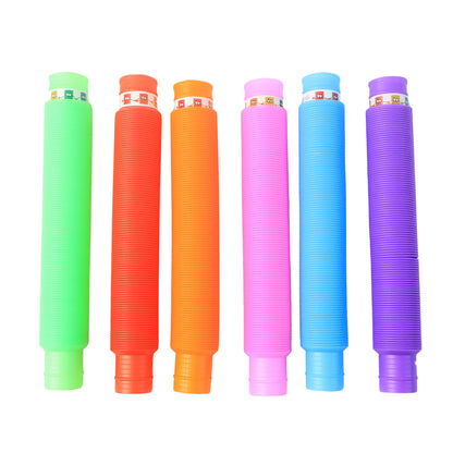 LED Glow Pop Tube Fidget Toy for Kids Stretchable Bendable Light Up Sensory Stress Relief Party Toy Pack of 1 Mixed Color
