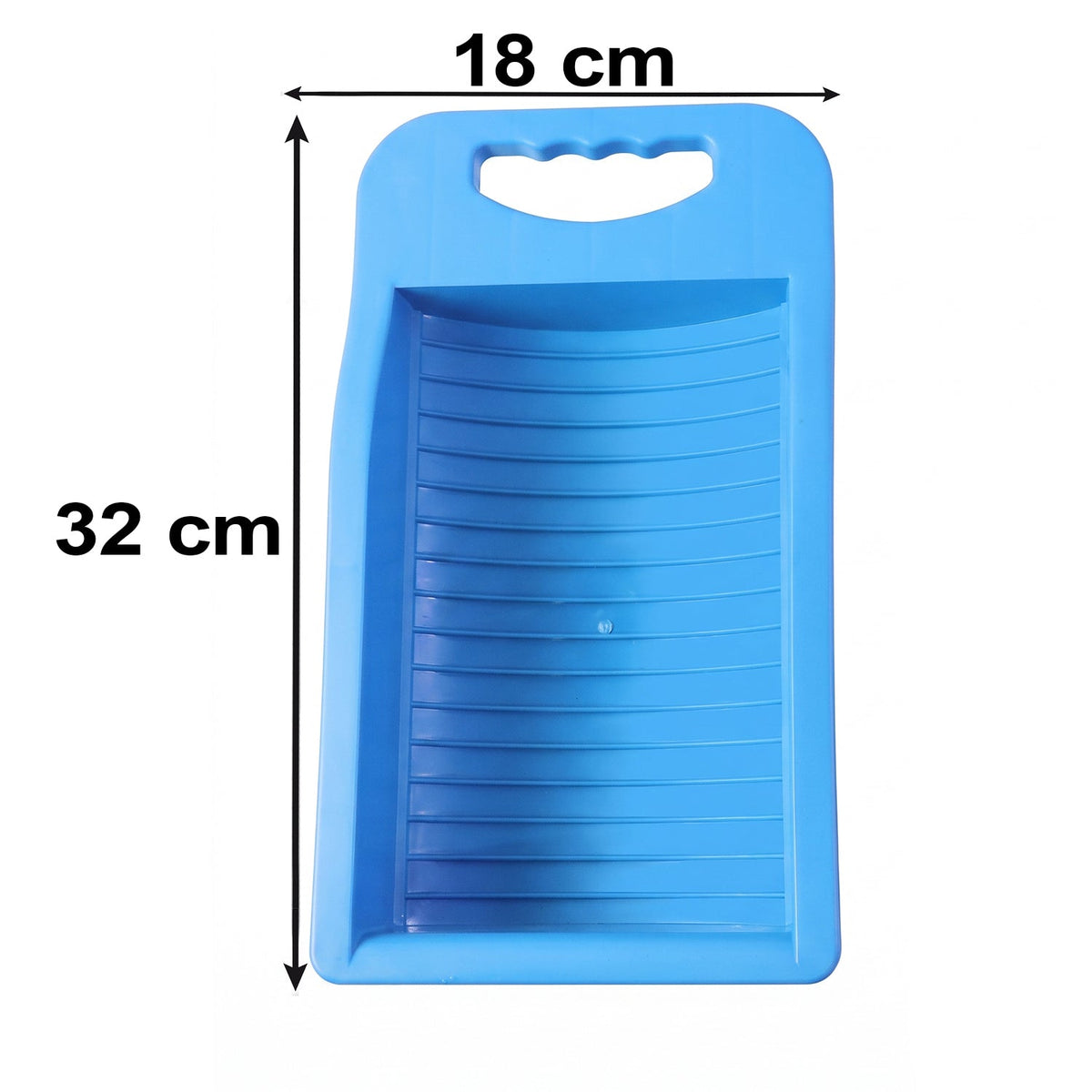 Portable Plastic Mini Washing Board with Soap Holder, Anti-Slip Handheld Laundry Scrub Board for Socks, Underwear, Baby Clothes and Delicate Garments (1 Pc)