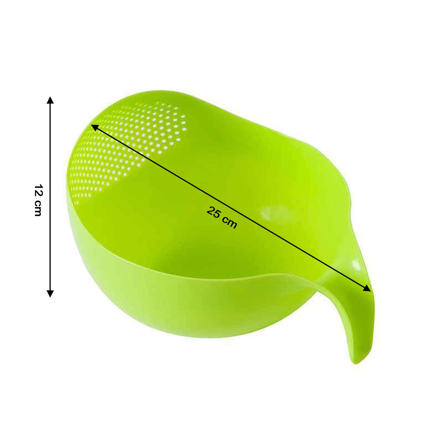 Plastic Rice Bowl Food Strainer Drain Basket with Handle for Rice, Fruits, Vegetables and Pulses Set of 3
