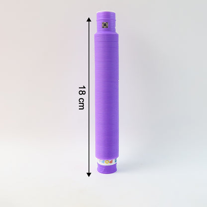 LED Glow Pop Tube Fidget Toy for Kids Stretchable Bendable Light Up Sensory Stress Relief Party Toy Pack of 1 Mixed Color