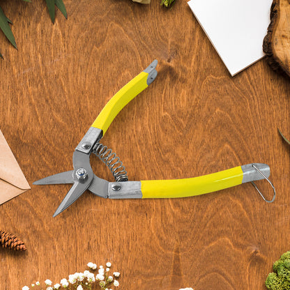 Precision Micro Garden Snip Pruning Scissor Stainless Steel Garden Trimming Shears for Herbs Flowers Bonsai Indoor Plants and Precision Pruning (Small, 1 Pc)