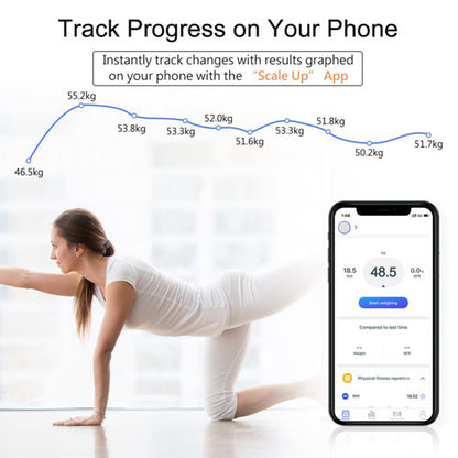 Bluetooth Smart Body Fat Scale Digital BMI Weight Machine with Body Composition Analyzer for iOS and Android App (1 Pc)
