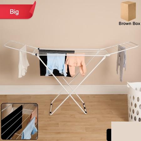 Big Foldable Butterfly Clothes Drying Stand with Wide Wings – Indoor / Outdoor Laundry Rack, Space-Saving, No-Drill Setup