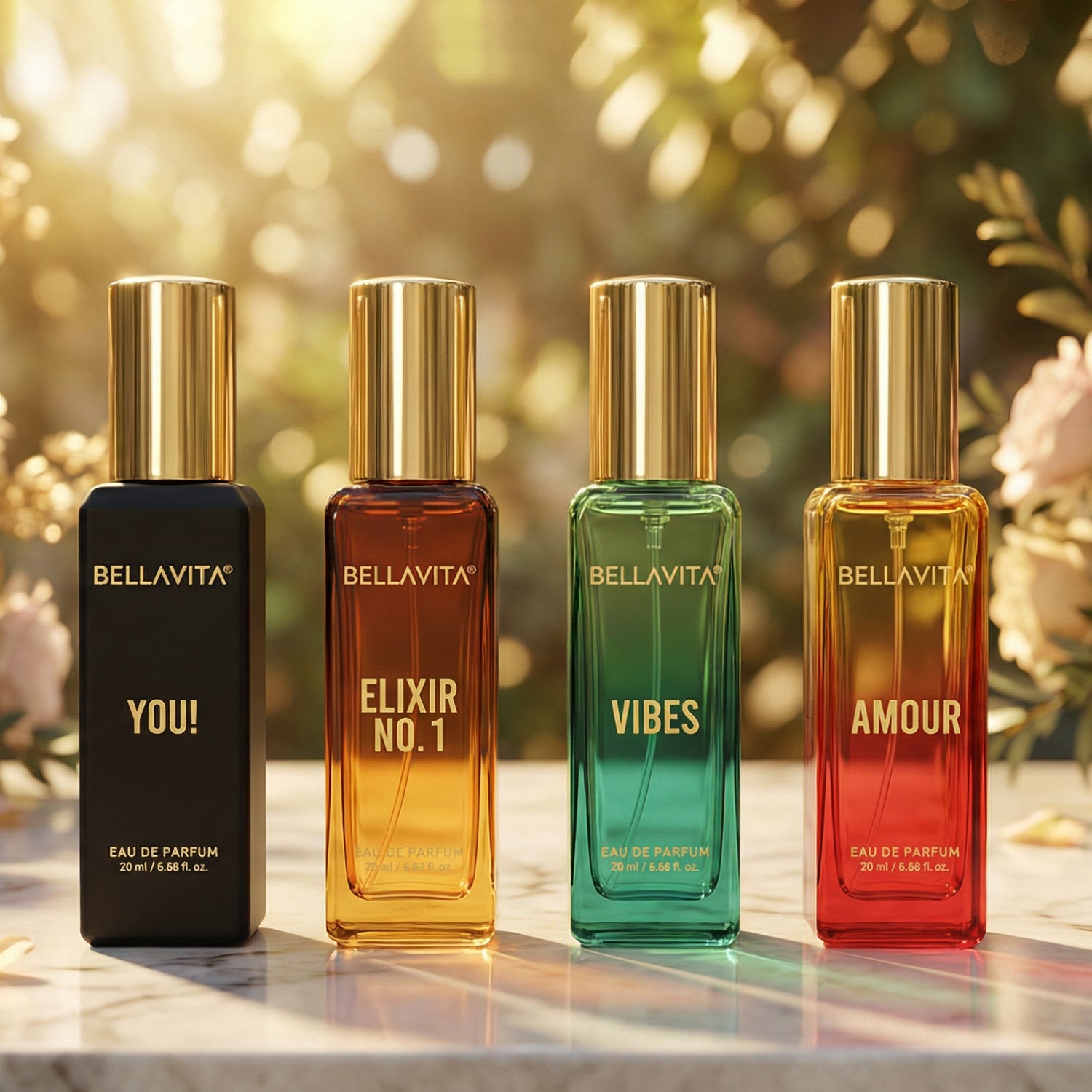 Bellavita Premium All Star Perfume Gift Set - 4 Pc 20 ML Each