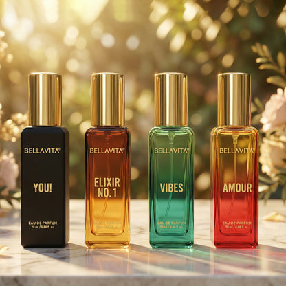 Bellavita Premium All Star Perfume Gift Set - 4 Pc 20 ML Each