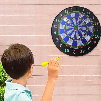 Magnetic Dart Board Game Set with 6 Soft Tip Magnetic Darts – Safe Indoor and Outdoor Target Game for Kids and Adults (1 Set)