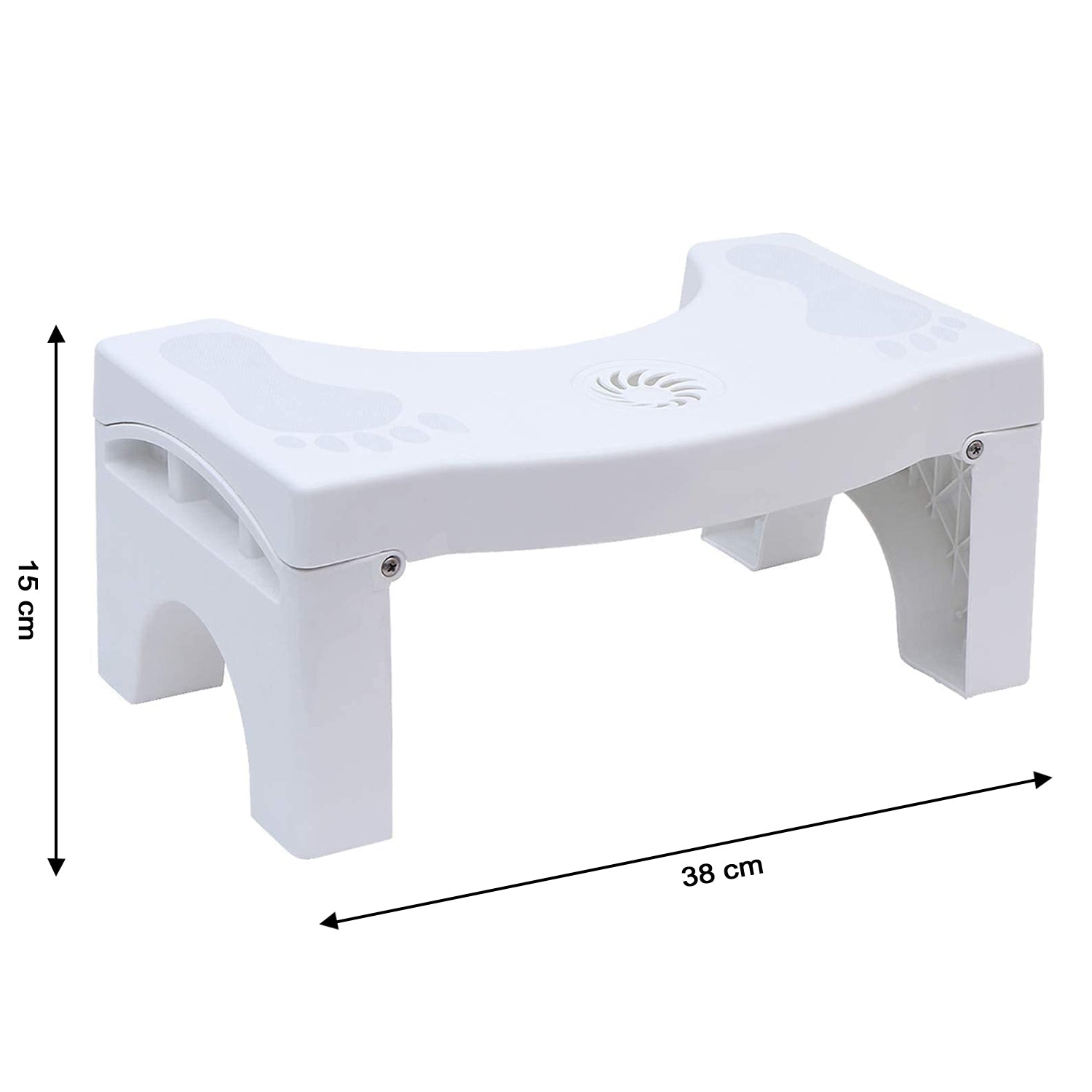 Bathroom Foldable Non Slip Potty Squat Aid Toilet Step Stool with Air Freshener Slot for Constipation Piles Relief and Healthy Toilet Posture (1 Pc)