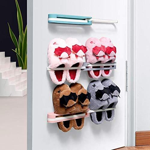 Multifunction Folding Slippers and Shoes Rack Wall Mounted Organizer for Bathroom, Bedroom, Door and Home Storage