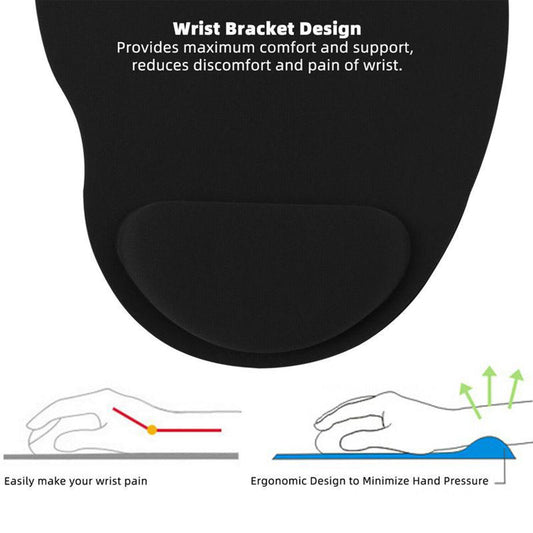 Ergonomic Wrist Support Mouse Pad Soft Comfort Mouse Pad for Computer Laptop Office Home and Gaming Use (1 Pc)