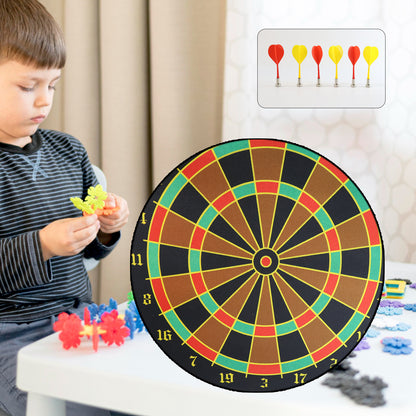 Roll-Up Double-Sided Dartboard Game – Hanging Target Mat with Scoring Rings – Safe Indoor and Outdoor Family Fun, Portable Travel Tube, Easy Storage – Includes Magnetic/Safety Darts (1 Set)