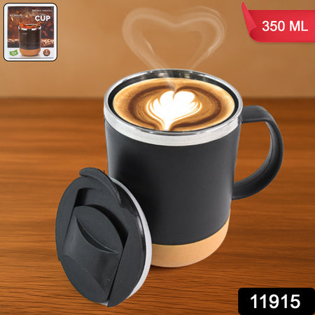 Insulated Coffee Mug With Spill-proof Lid (Approx 350ml, 1 Pc)