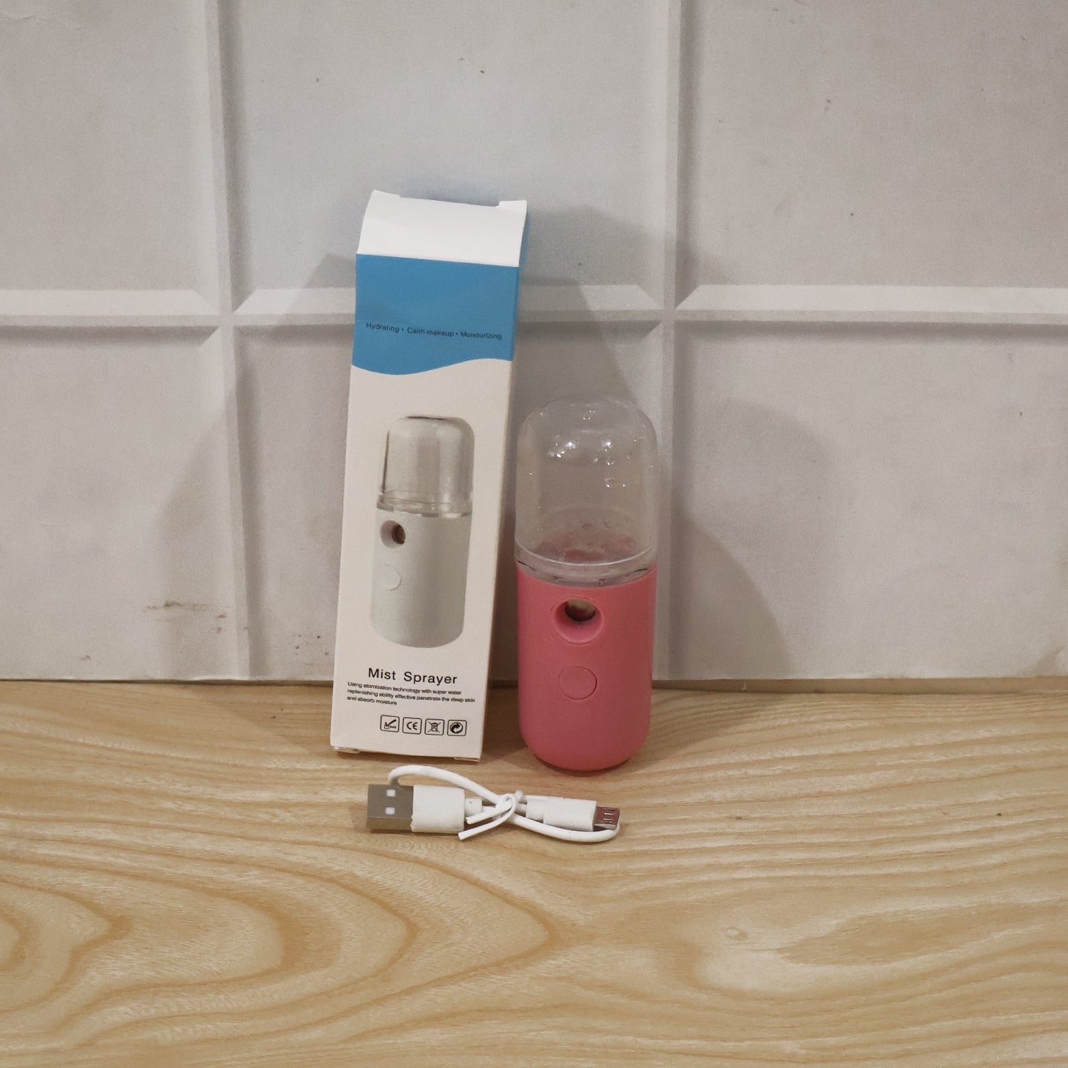 Premium Mini Nano Mist Sprayer USB Rechargeable Portable Face Steamer and Facial Humidifier for Skincare, Makeup Setting, Travel, Office and Daily Hydration (1 Pc)