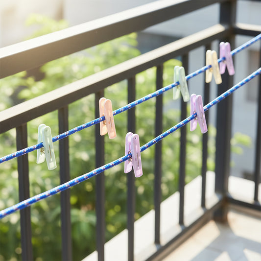 Clothesline Rope with 10 Clips and 5 Meter Heavy Duty Laundry Drying Line for Indoor and Outdoor Use