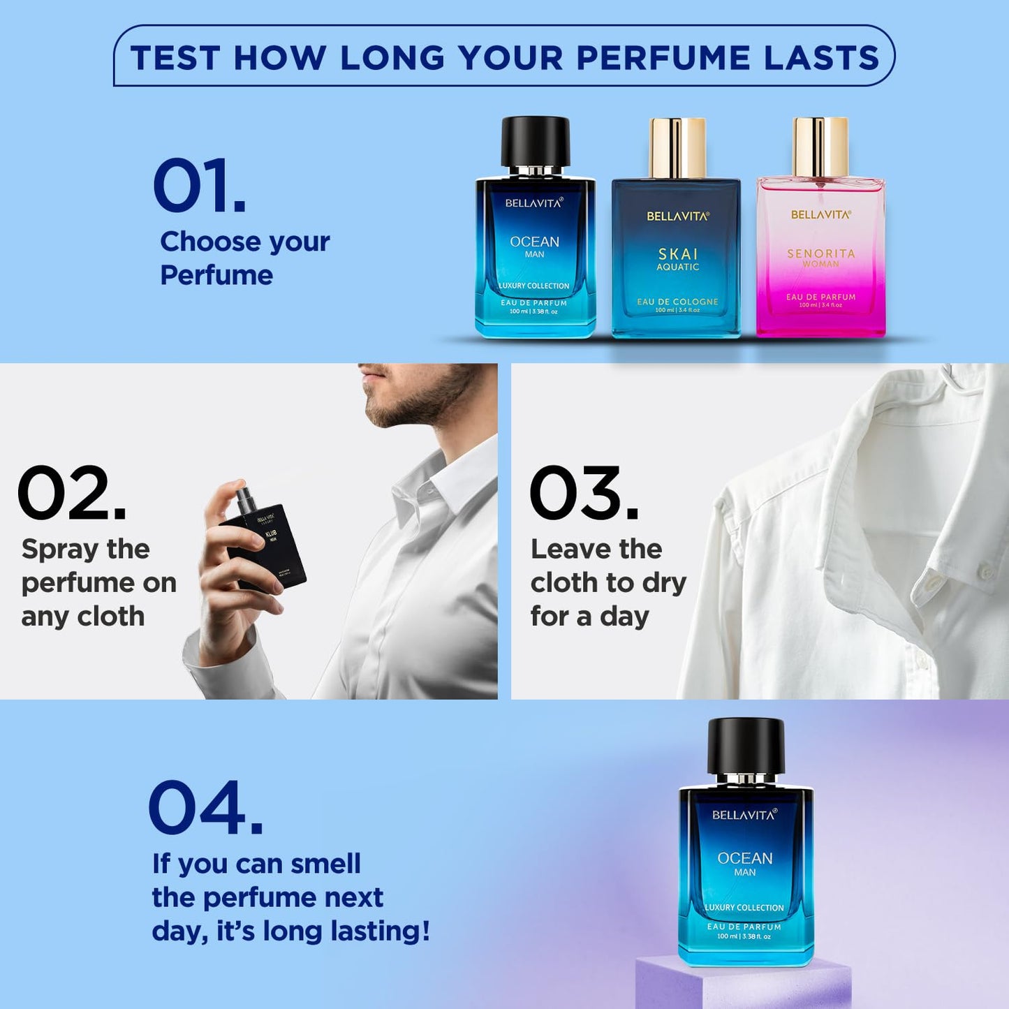 Bellavita Premium Ocean Man Eau De Perfume - 100 ML
