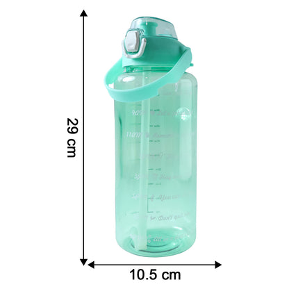 2 Litre Large Capacity Leakproof Sports Water Bottle with Straw, Flip Lock Lid & Carry Handle – Reusable Hydration Bottle for Gym, Office & Outdoor Use (1 Pc)