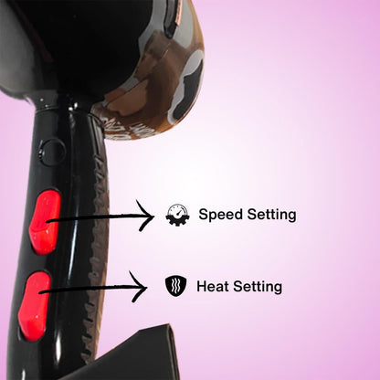 Orbit Professional Electric Hair Dryer with Concentrator Nozzle Hot and Cold Air Hair Dryer for Fast Drying, Hair Styling, Salon and Home Use