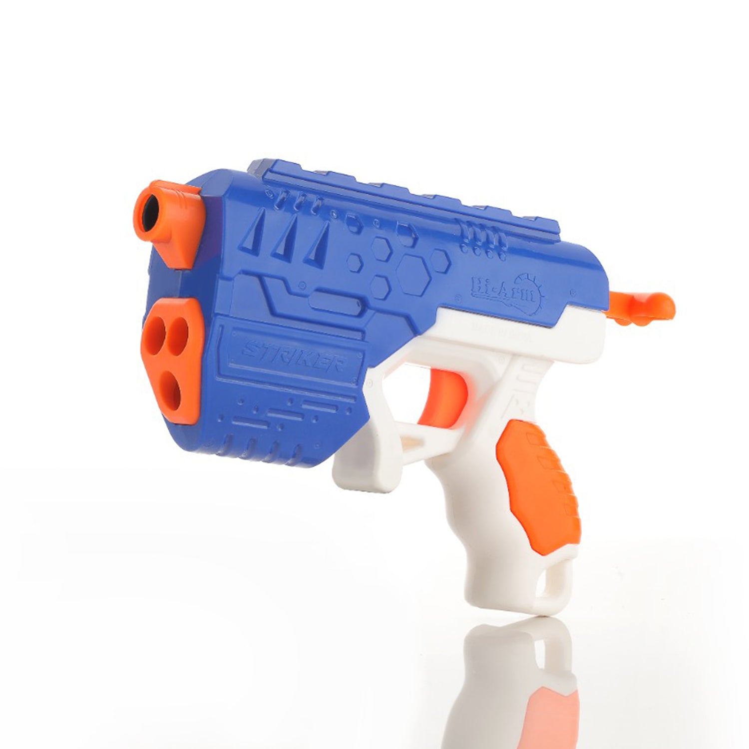 Hi-Arm Toy Gun with 10 Foam Suction Bullets – ABS Plastic Target Shooting Toy with Easy Pull-Back Action for Kids (Made in India)