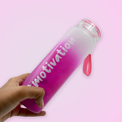 Colorful Portable Unbreakable Glass Water Bottle with Rubber Band – 350 ml | Stylish hydration. Strong design. Perfect for everyday use.
