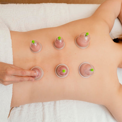 Vacuum Cupping Therapy Set 6 Cups with Hand Vacuum Pump for Body Massage, Muscle Relaxation, Deep Tissue Therapy and Home Wellness (6 Pc Set)