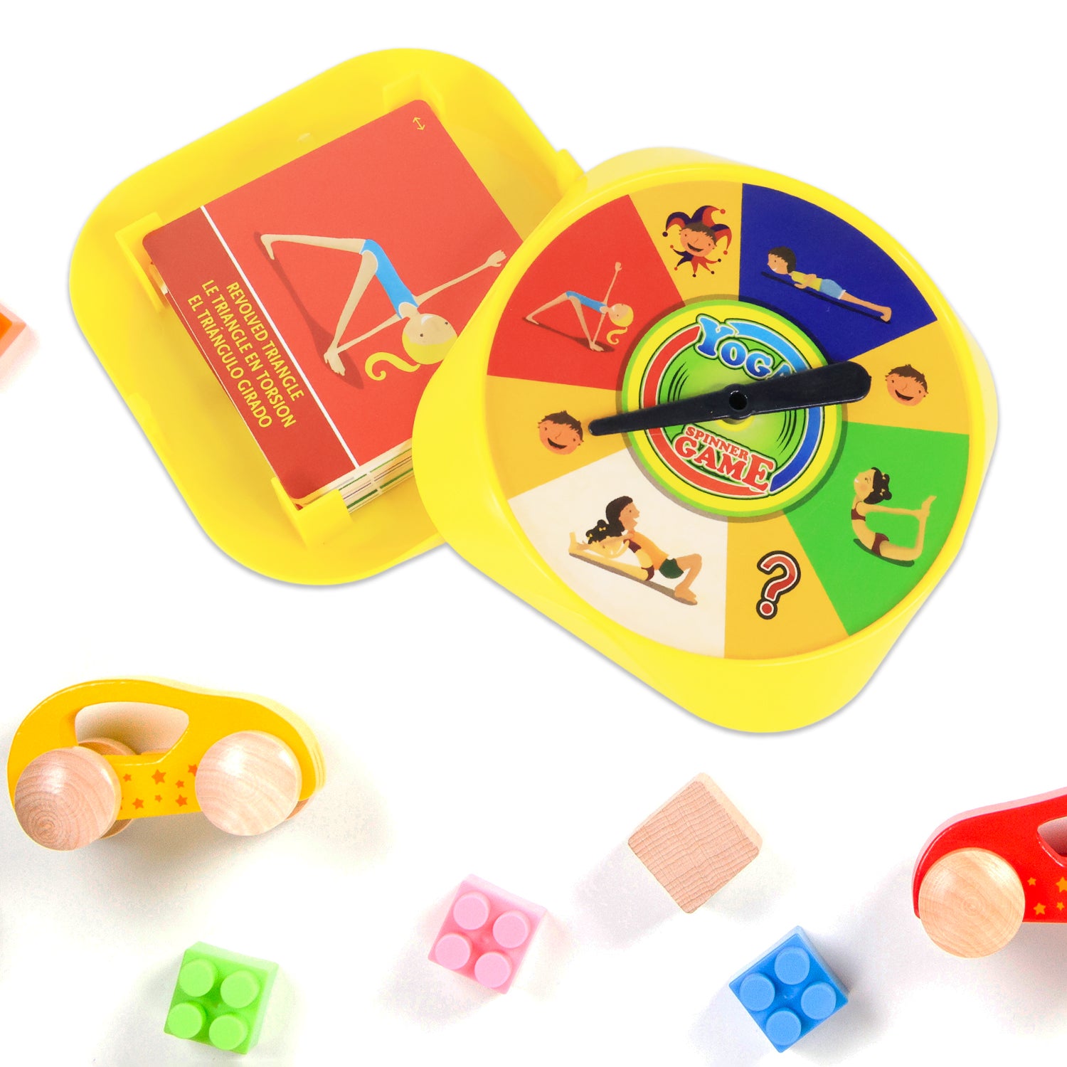 Yoga Spinner Game for Kids and Adults Educational Yoga Activity Game for Balance Flexibility Physical Fitness and Family Fun (1 Set)