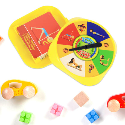 Yoga Spinner Game for Kids and Adults Educational Yoga Activity Game for Balance Flexibility Physical Fitness and Family Fun (1 Set)