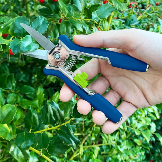 Precision Micro Garden Snip Pruning Scissor Stainless Steel Garden Pruning Shears for Flowers Herbs Bonsai Indoor Plants and Precision Trimming (1 Pc)