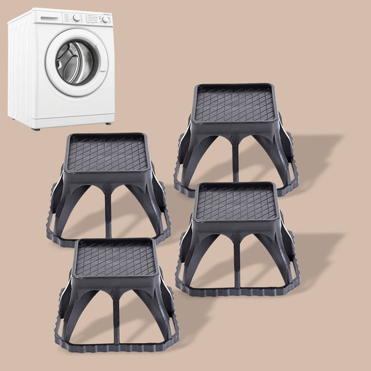 Stylish Square Multi Purpose Plastic Washing Machine Stand for Refrigerator Air Cooler Water Cooler and Home Appliances (4 Pcs Set)