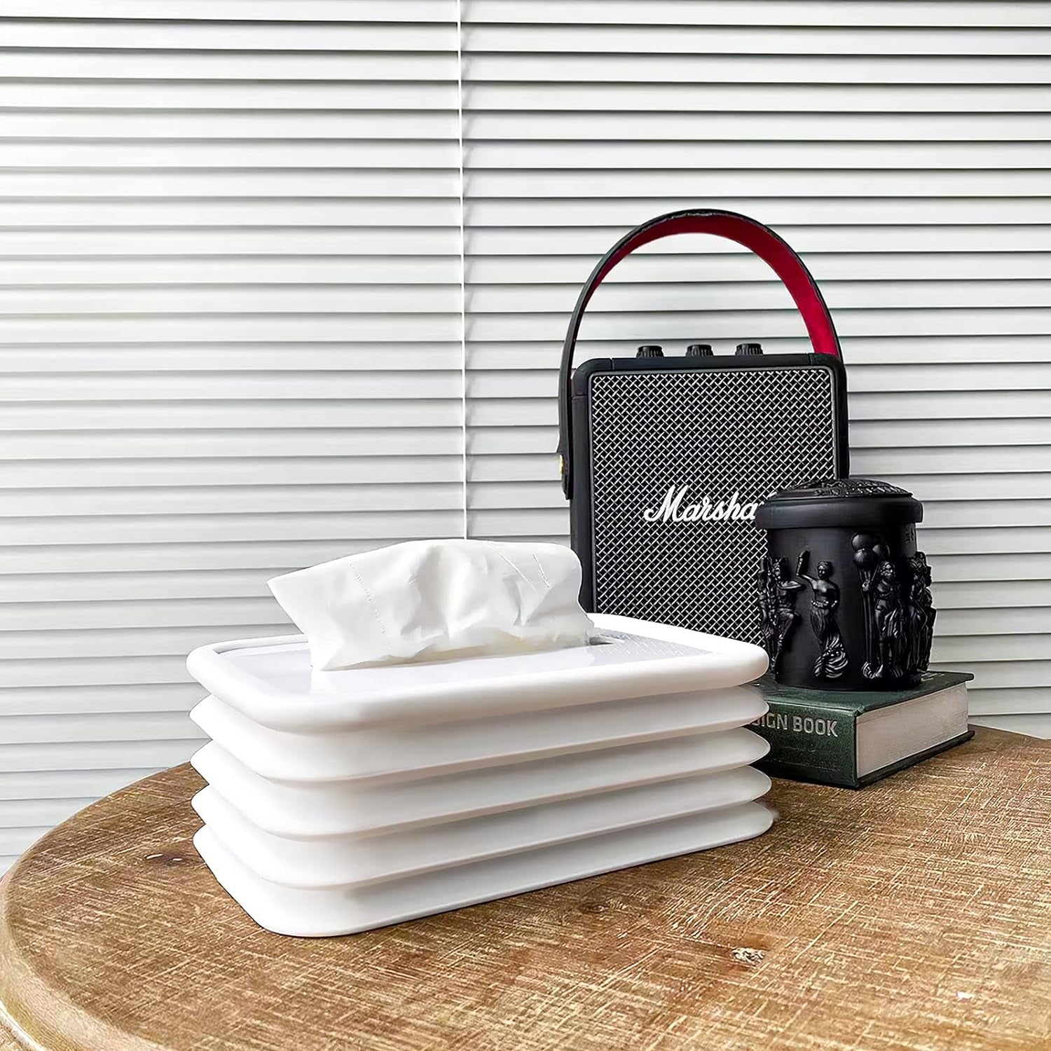 Silicone Tissue Holder – Flexible Wave Design Tissue Box for Bathroom, Office, Car & Bedroom (1 Pc)