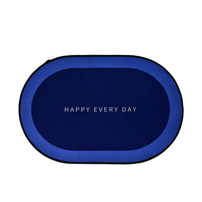 Bathroom Floor Mat Fast Absorbing Slip-resistant Oval Design