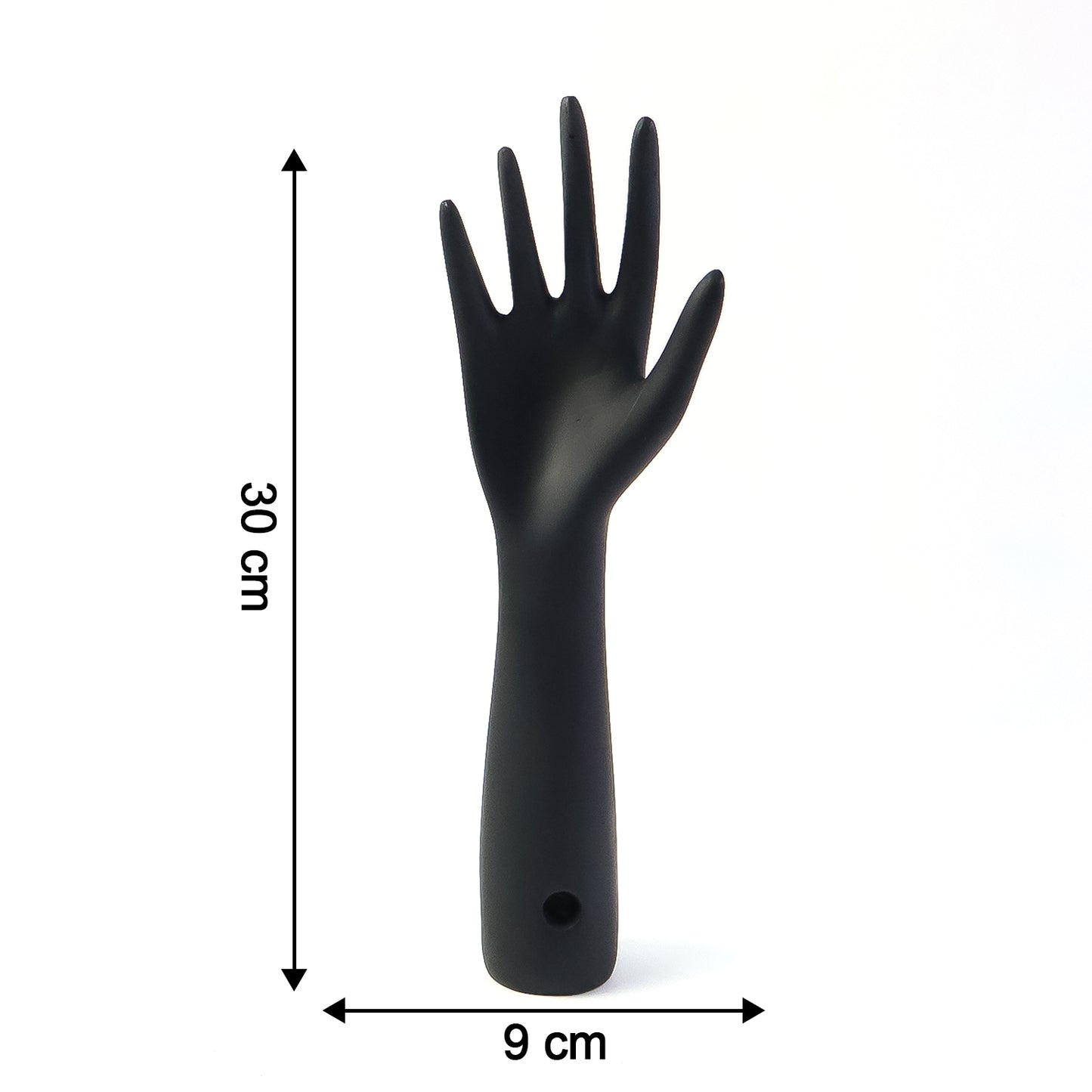 Elegant Black Hand-Shaped Jewelry Display Stand for Rings, Bracelets, Watches &; Accessories (1 Pc)