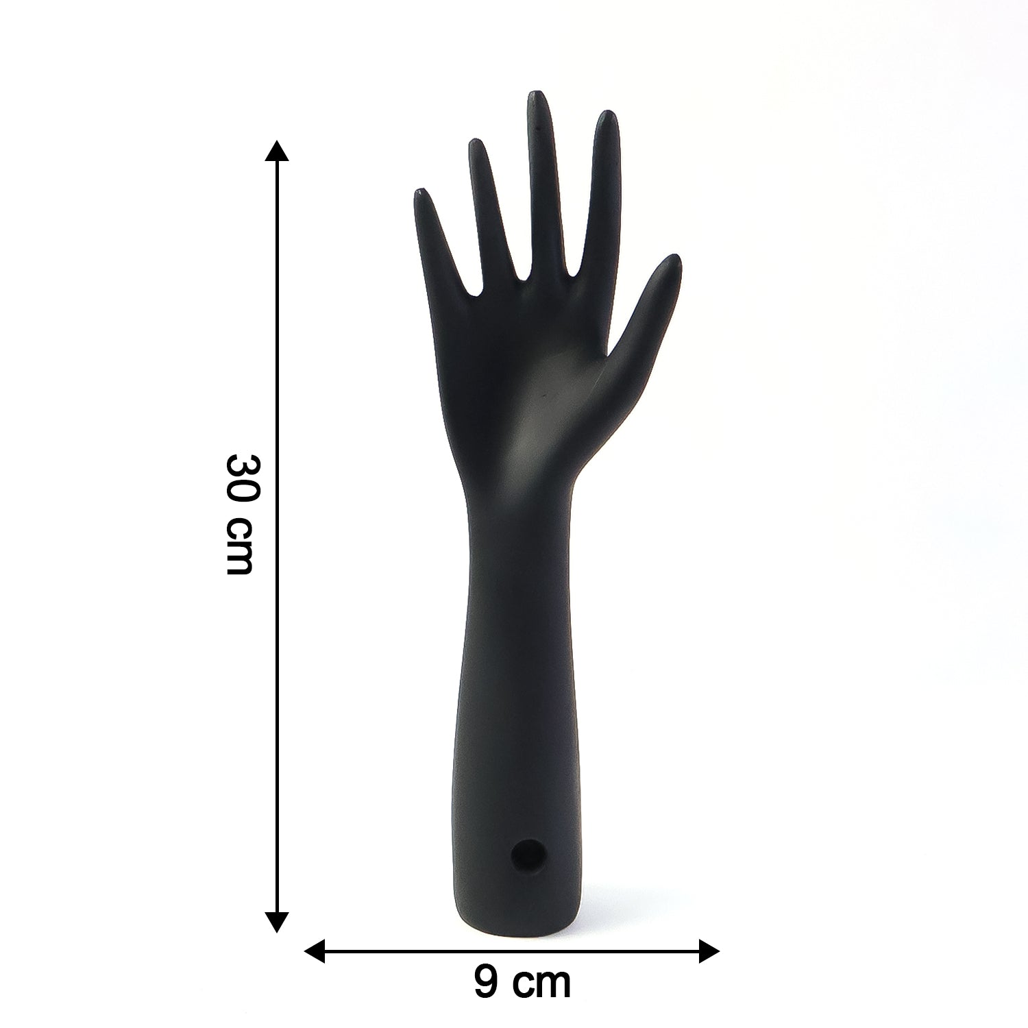 Elegant Black Hand-Shaped Jewelry Display Stand for Rings, Bracelets, Watches &; Accessories (1 Pc)