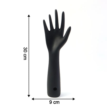 Elegant Black Hand-Shaped Jewelry Display Stand for Rings, Bracelets, Watches &; Accessories (1 Pc)