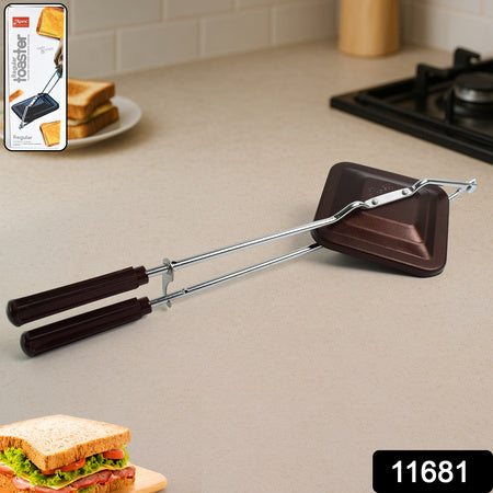 Apex Regular Non-Stick Gas Stove Sandwich Toaster – Heavy Gauge Aluminum Sandwich Maker with Double Non-Stick Coating and Heat-Resistant Handle