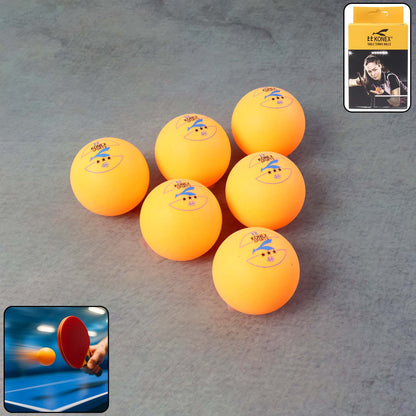 Professional Table Tennis Balls 3 Star 40+ Seamless ABS Plastic High Bounce Ping Pong Balls for Indoor and Outdoor Training Practice and Tournament Play (Set of 6 Pcs)